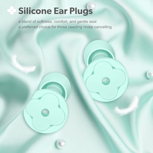 Ear Plugs for Sleeping,Noise Cancelling Silicone Earplugs Resuabl...