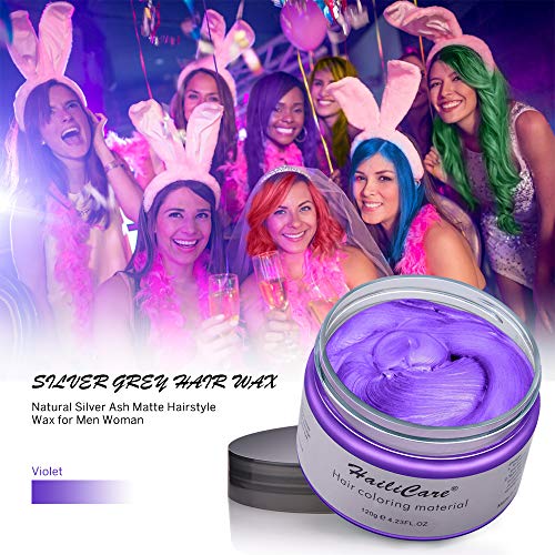 Hair Color Wax, Unisex Disposable Purple Hair Dye, Hairstyle Colo...