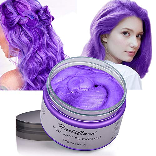 Hair Color Wax, Unisex Disposable Purple Hair Dye, Hairstyle Colo...
