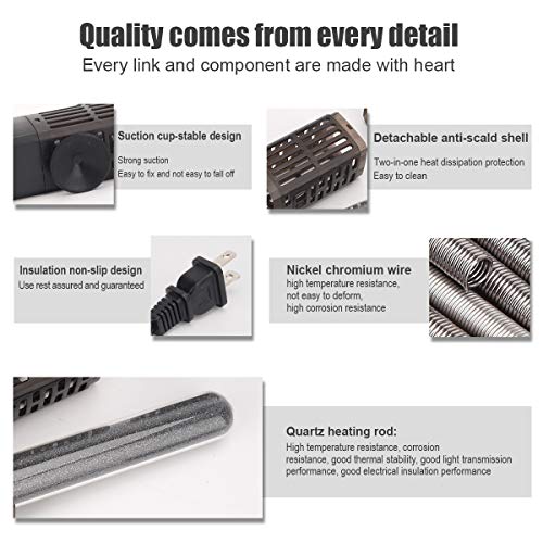 HiTauing Submersible Aquarium Heater, 300W/500W Fish Tank Heater ...