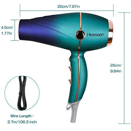 Hiveseen Professional Salon Hair Dryer 2300W, Powerful AC Motor B...