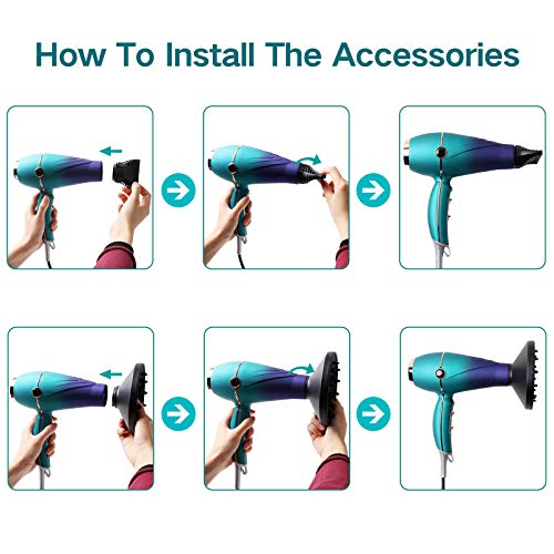 Hiveseen Professional Salon Hair Dryer 2300W, Powerful AC Motor B...