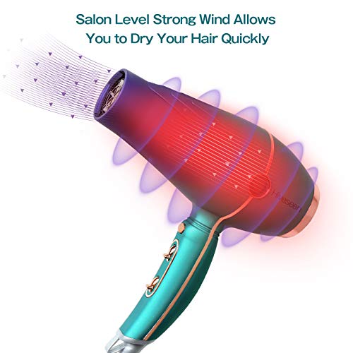 Hiveseen Professional Salon Hair Dryer 2300W, Powerful AC Motor B...