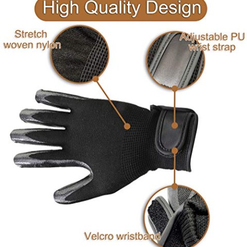 Pet Dog Brush Gloves for Grooming, Hair Removal, Also Good for Ca...