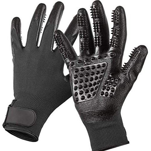 Pet Dog Brush Gloves for Grooming, Hair Removal, Also Good for Ca...