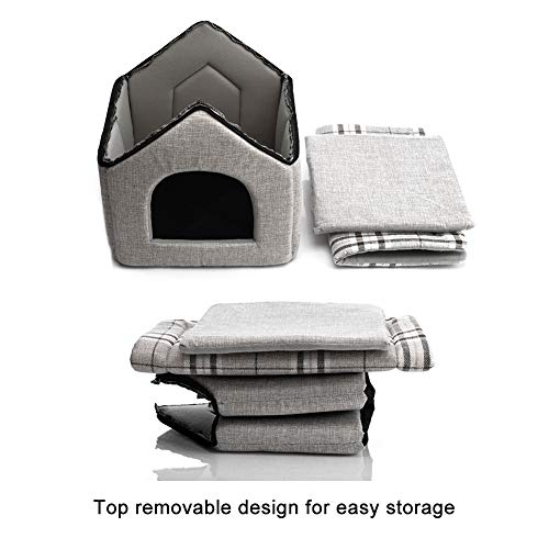 Hollypet Cozy Pet Bed House Warm Cave Sleeping Bed Puppy Nest for...