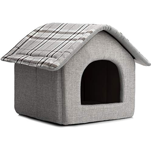 Hollypet Cozy Pet Bed House Warm Cave Sleeping Bed Puppy Nest for...