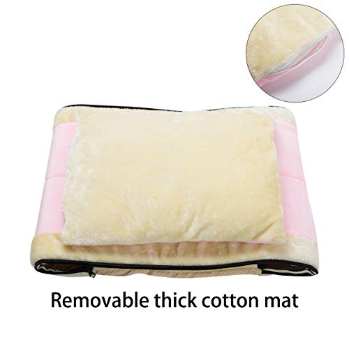 Hollypet Crystal Velvet Self-Warming 2 in 1 Foldable Cave House S...