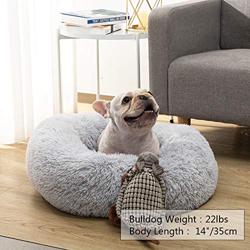 Hollypet Self-Warming Donut Pet Bed Luxury Cozy Nest Sleeping Bed...