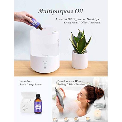 Homasy Lavender Essential Oil, 50ml 100% Pure Essential Oils, Und...
