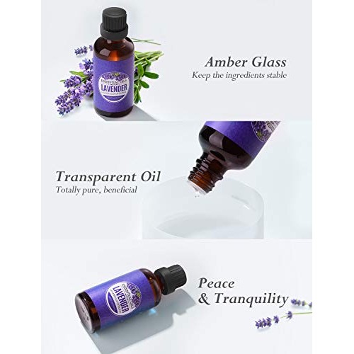 Homasy Lavender Essential Oil, 50ml 100% Pure Essential Oils, Und...