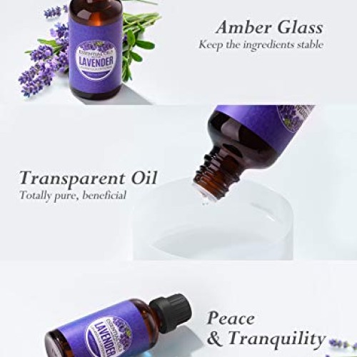 Homasy Lavender Essential Oil, 50ml 100% Pure Essential Oils, Und...