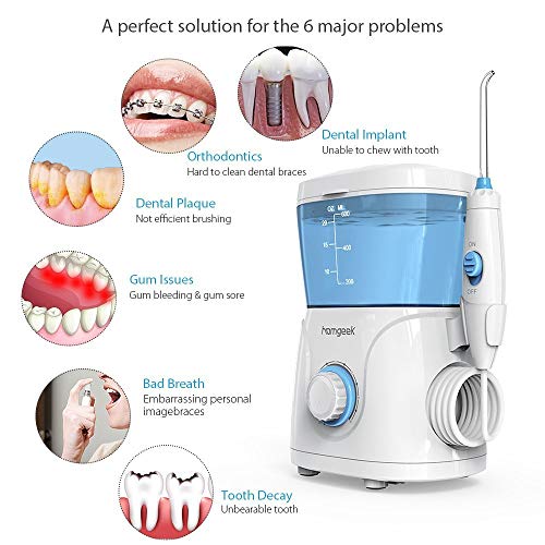 Homgeek Upgrade Water Flosser,Oral Irrigator,Water Pick,Dental Wa...
