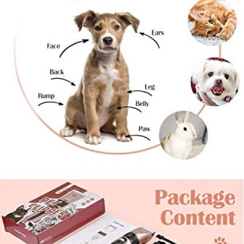 Hommie Pet Grooming Clipper, 2 in 1 Dog Grooming Clippers Wireles...