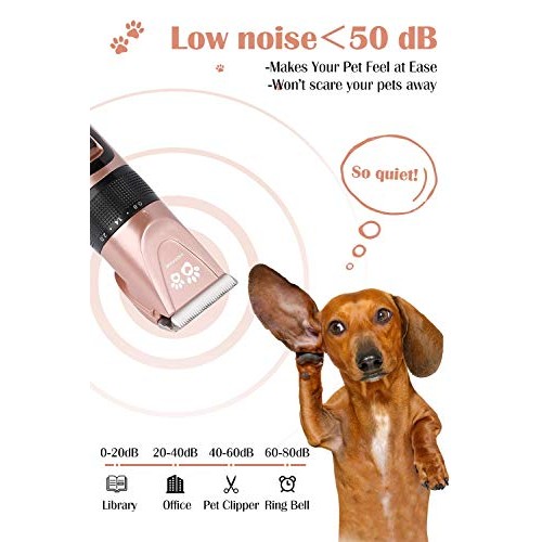 Hommie Pet Grooming Clipper, 2 in 1 Dog Grooming Clippers Wireles...