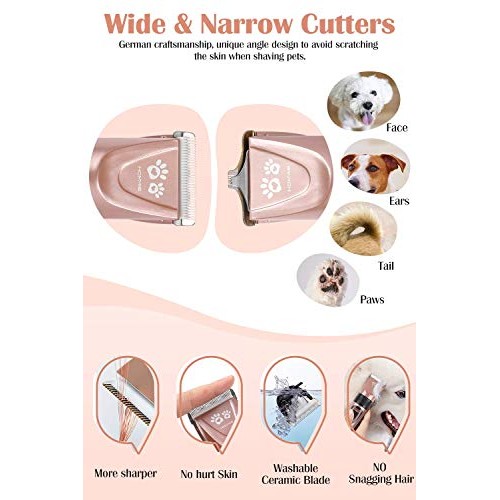 Hommie Pet Grooming Clipper, 2 in 1 Dog Grooming Clippers Wireles...