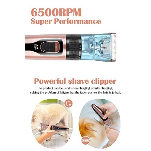 Hommie Pet Grooming Clipper, 2 in 1 Dog Grooming Clippers Wireles...