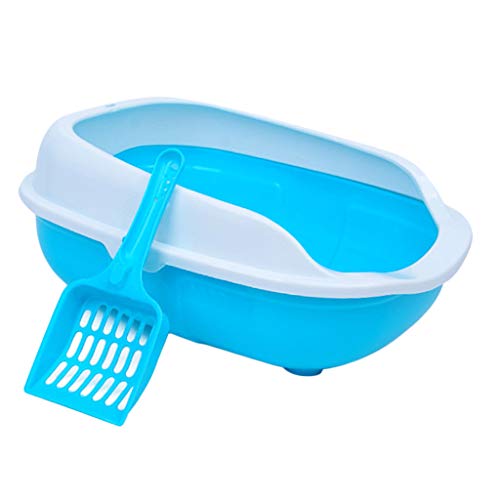 homozy Cat Litter Box Toilet Tray with Rim No Portable Kitten Kit...