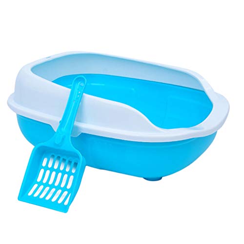 homozy Cat Litter Box Toilet Tray with Rim No Portable Kitten Kit...