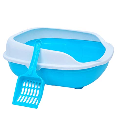homozy Cat Litter Box Toilet Tray with Rim No Portable Kitten Kit...