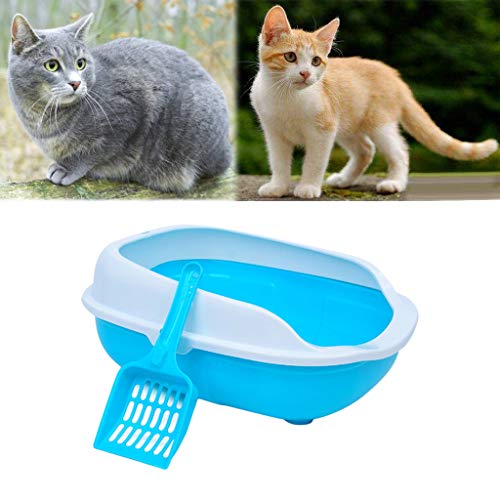 homozy Cat Litter Box Toilet Tray with Rim No Portable Kitten Kit...