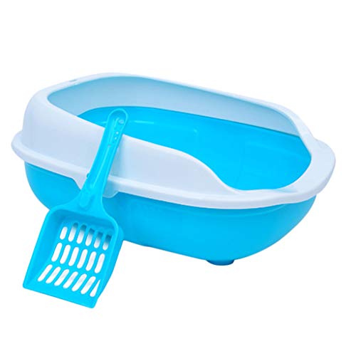 homozy Cat Litter Box Toilet Tray with Rim No Portable Kitten Kit...