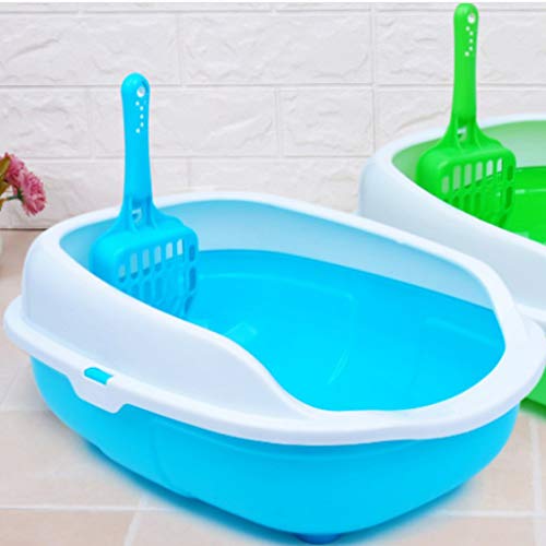 homozy Cat Litter Box Toilet Tray with Rim No Portable Kitten Kit...