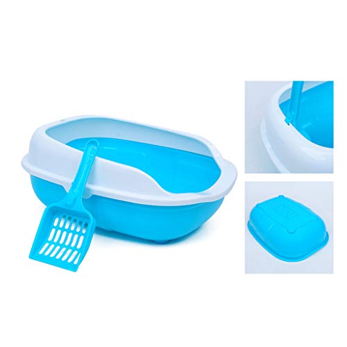 homozy Cat Litter Box Toilet Tray with Rim No Portable Kitten Kit...