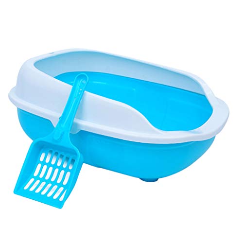 homozy Cat Litter Box Toilet Tray with Rim No Portable Kitten Kit...
