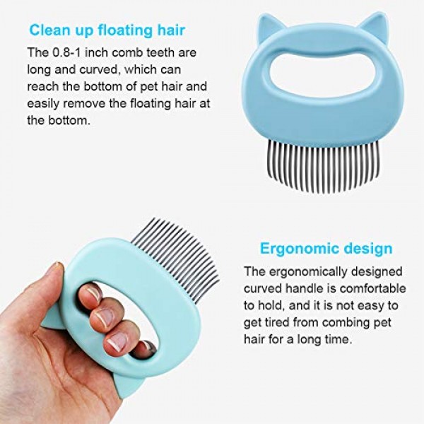2 Pcs Cat Dog Comb Pet Hair Grooming Massage Comb, Cat Dog Hair S...