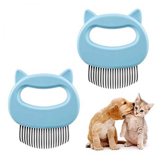 2 Pcs Cat Dog Comb Pet Hair Grooming Massage Comb, Cat Dog Hair S...