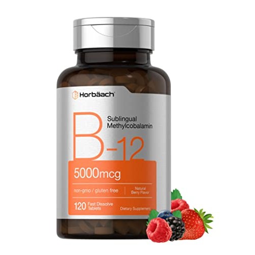 B12 Sublingual Methylcobalamin | 5000mcg | 120 Fast Dissolve Tabl...