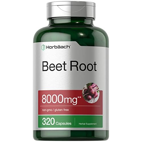 Beet Root Powder Capsules 8000mg | 320 Count | Non-GMO and Gluten...