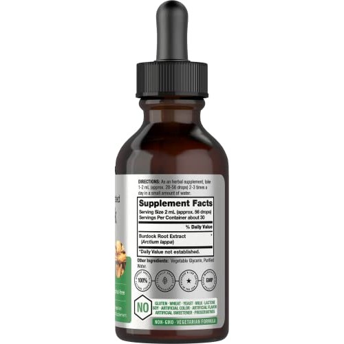 Burdock Root Tincture | 2 fl oz | Alcohol Free | Vegetarian, Non-...