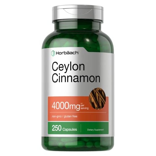 Ceylon Cinnamon Capsules 4000mg | 250 Count | High Potency | Non-...
