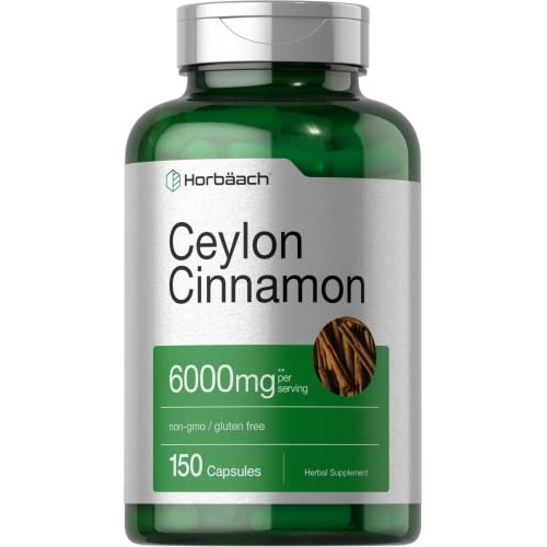 Ceylon Cinnamon Capsules | 6000 mg | 150 Count | Non-GMO & Gluten...