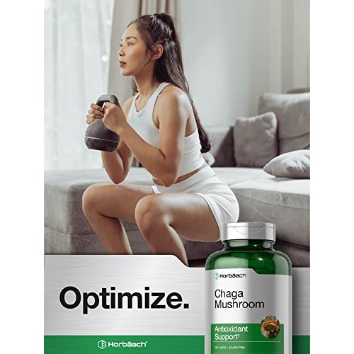 Chaga Mushroom Capsules | 180 Count | Non-GMO & Gluten Free Suppl...