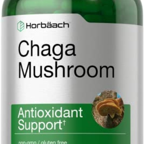 Chaga Mushroom Capsules | 180 Count | Non-GMO & Gluten Free Suppl...