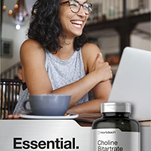 Choline Bitartrate | 1000mg | 250 Capsules | High Potency | Non-G...