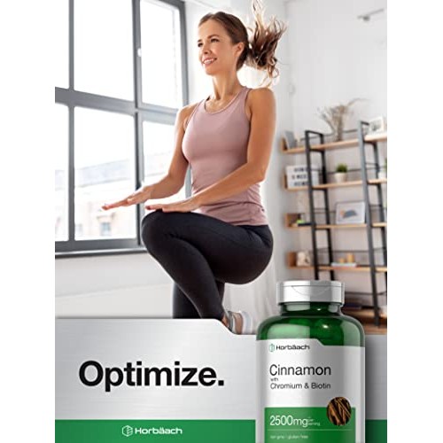 Cinnamon Capsules 2500mg | 250 Count | with Chromium & Biotin | V...