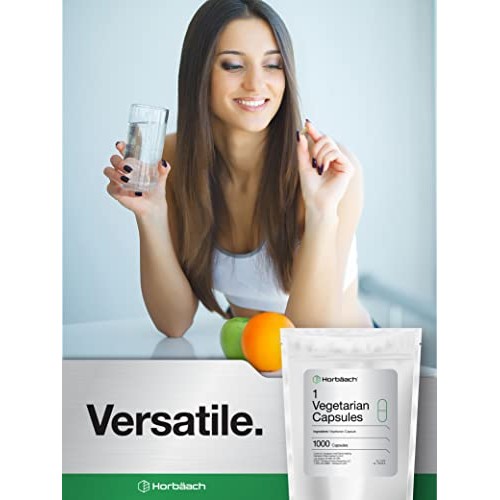 Empty Vegetarian Capsules Size 1 | 1000 Count | Clear Vegetable C...