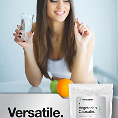 Empty Vegetarian Capsules Size 1 | 1000 Count | Clear Vegetable C...