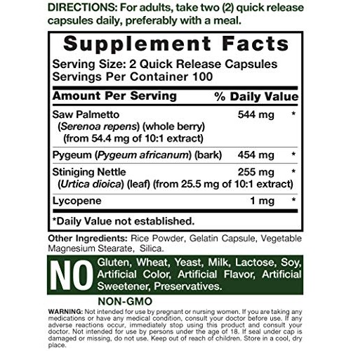 Enhanced Prostate Supplement for Men | 200 Capsules | Prostate He...