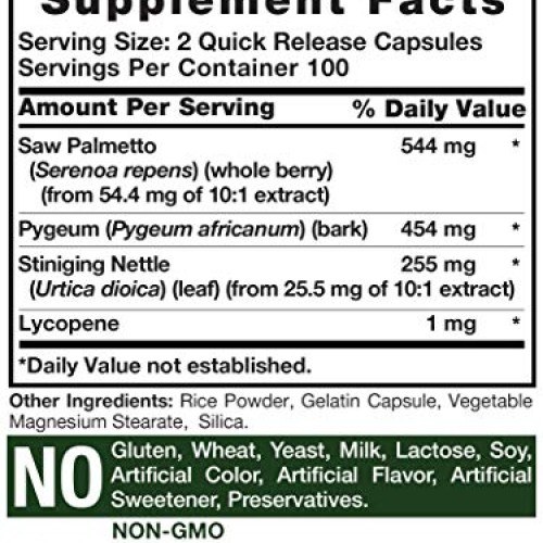 Enhanced Prostate Supplement for Men | 200 Capsules | Prostate He...