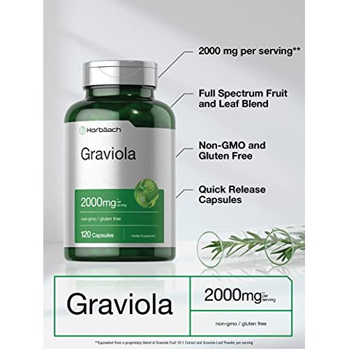 Graviola Extract 2000 mg 120 Capsules | Non-GMO, Gluten Free | So...