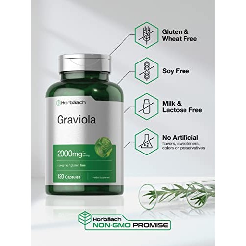 Graviola Extract 2000 mg 120 Capsules | Non-GMO, Gluten Free | So...
