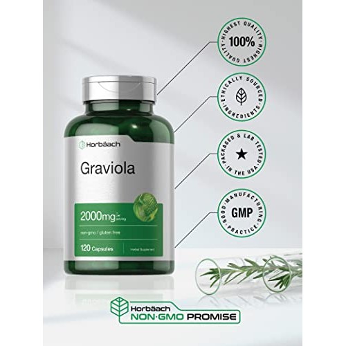Graviola Extract 2000 mg 120 Capsules | Non-GMO, Gluten Free | So...