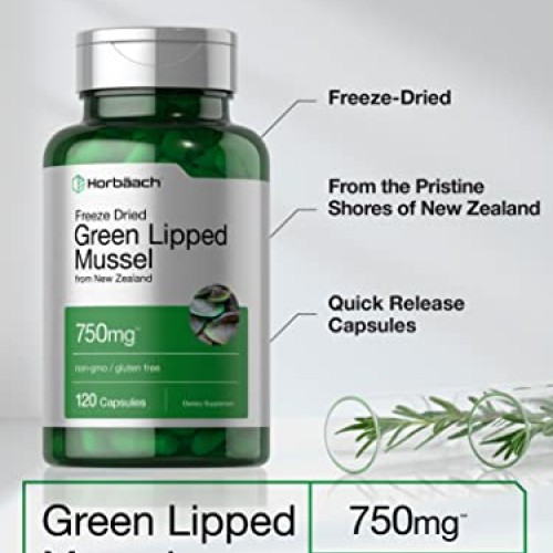 Green Lipped Mussel | 750 mg | 120 Capsules | from New Zealand | ...