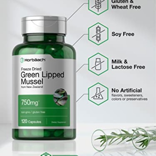 Green Lipped Mussel | 750 mg | 120 Capsules | from New Zealand | ...