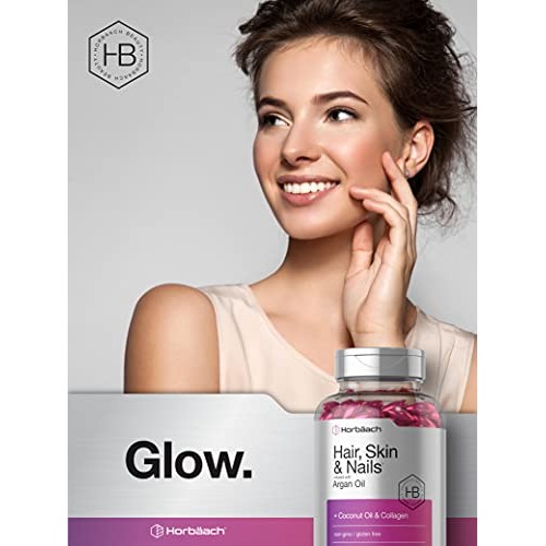 Hair Skin and Nails Vitamins | 300 Softgels | with Biotin and Col...